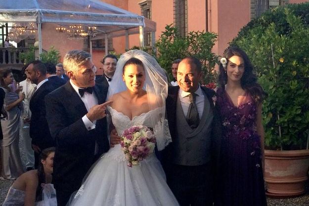 Джордж Клуни и Амаль Аламуддин на свадьбе