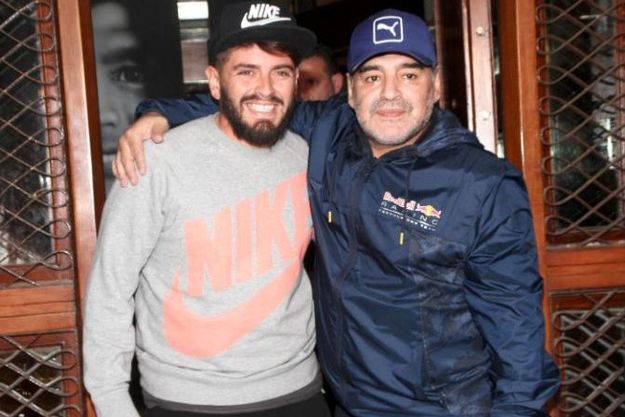 Диего Марадона с сыном